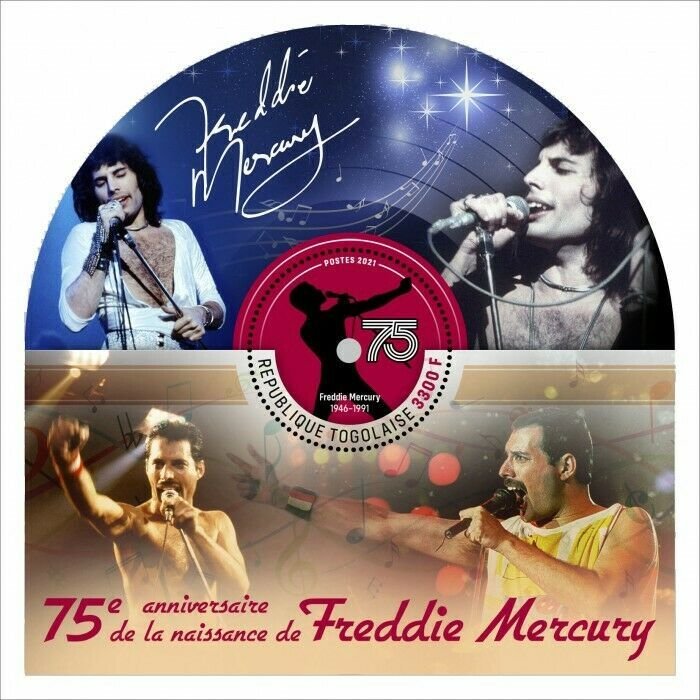 2021/06- TOGO - FREDDIE MERCURY           1V    MNH **