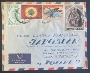 1968 Libya Airmail cover To Jaroslan Poland Sealed