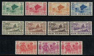 New Hebrides, Br. #66-76*  CV $29.35