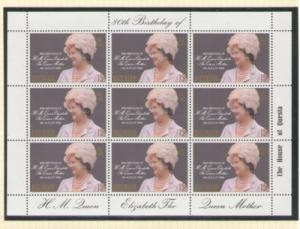 Ascension Sc 261 1980 Queen Mother stamp sheet mint NH