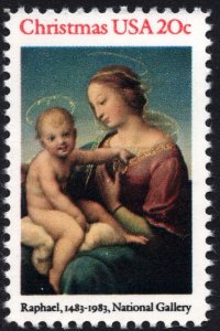 SC#2063 20¢ Christmas: Madonna Single (1983) MNH