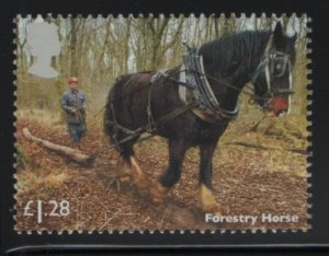 Great Britain 2014 MNH Sc 3265 1pd28p Forestry Horses