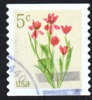 SC# 5905 - (5c) - Red Tulips - used COIL single