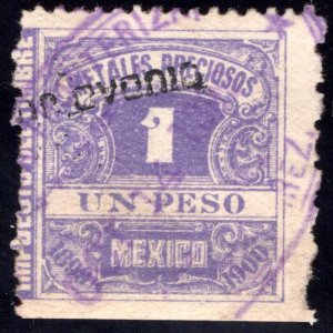 MP 18, Mexico, 1P, 1899-1900, Precious Metals / Metales Preciosos