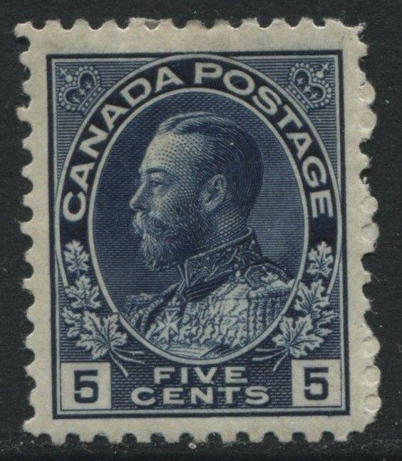 Canada 1914 5 cent Admiral mint o.g.VF  