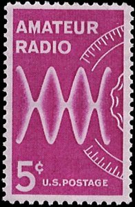 U.S. Scott # 1260  1964 5c pur  Radio Dial & Radio
Wave  mint-nh- vf