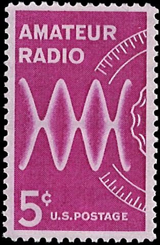 U.S. Scott # 1260  1964 5c pur  Radio Dial & Radio
Wave  mint-nh- vf