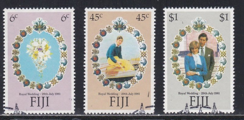 Fiji # 442-444, Royal Wedding, Used, 1/2 Cat.