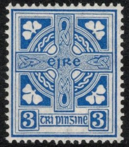 IRELAND 1923 3d Ultramarine; Scott 70, SG 76; MNH