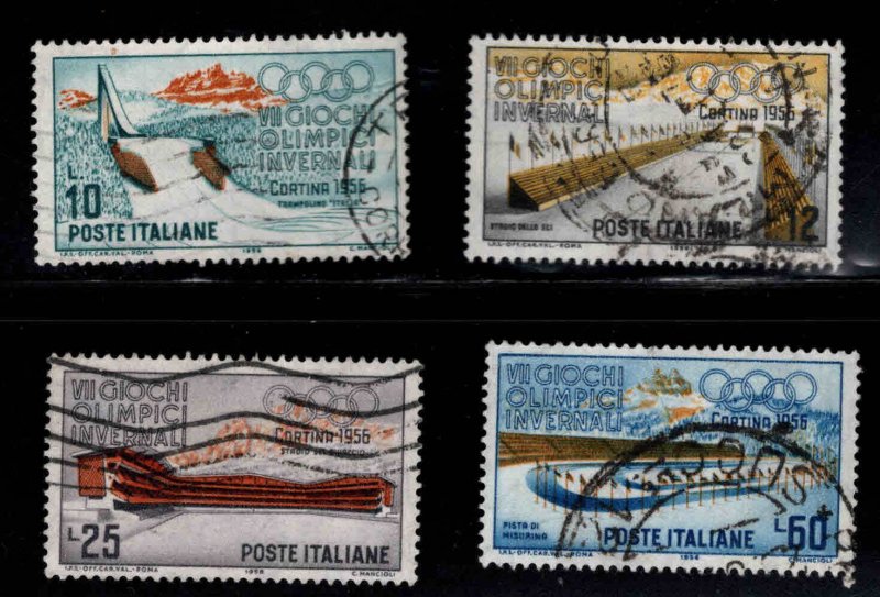 Italy Scott 705-708 Used 1956 Cortuna Winter Olympic set