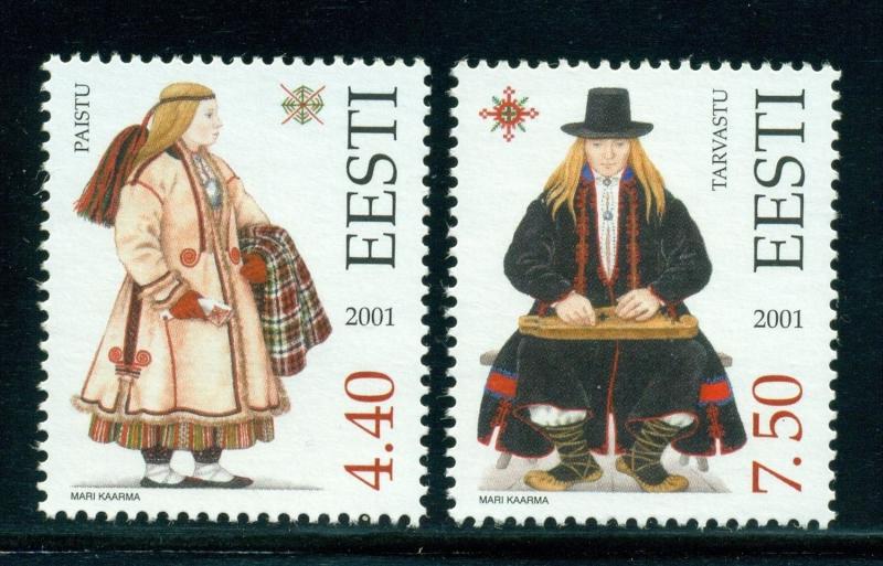 Estonia Scott #427-428 MNH Folk Costumes 2001 $$