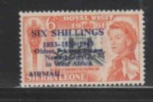 SIERRA LEONE #C12 1963 6sh ON 6p OVERPRINT MINT VF NH O.G