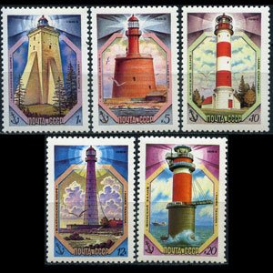 RUSSIA 1983 - Scott# 5179-83 Lighthouses Set of 5 NH