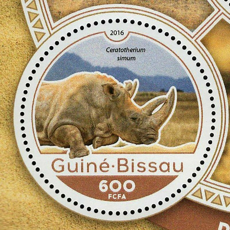 Rhinoceros Stamp Rhino Ceratotherium Simum S/S MNH #8823-8827 