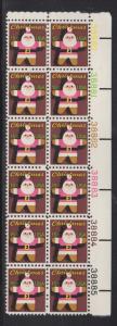 ALLY'S STAMPS US Plate Block Scott #1800 15c Christmas Santa Claus [12] MNH [R]