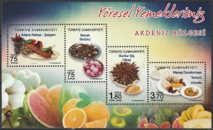 2017 Turkey 4361-4364/B167 Gastronomy. Cuisine of the Mediterranean region