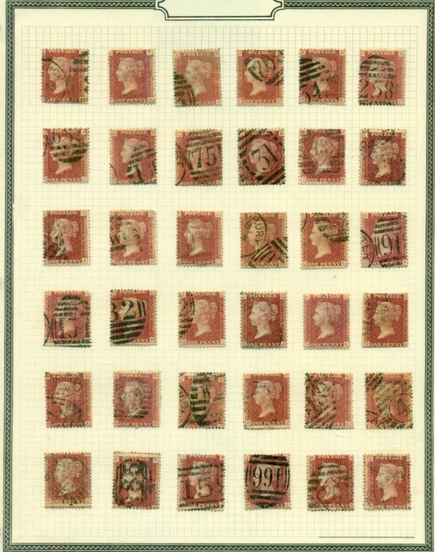 GREAT BRITAIN - #33, 1p red Plate Reconstruction Study, Scott $3,685.00