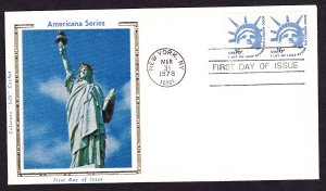 1619 Head of Liberty Unaddressed Colorano Silk FDC