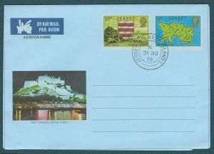 Great Britain-Jersey 1978 Aerogramme - 2 stamps (1) FDC