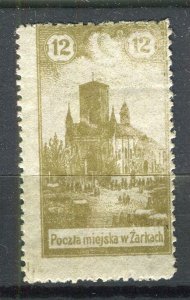 POLAND; 1918 early Zarki Church Local issue fine Mint hinged 12h. value