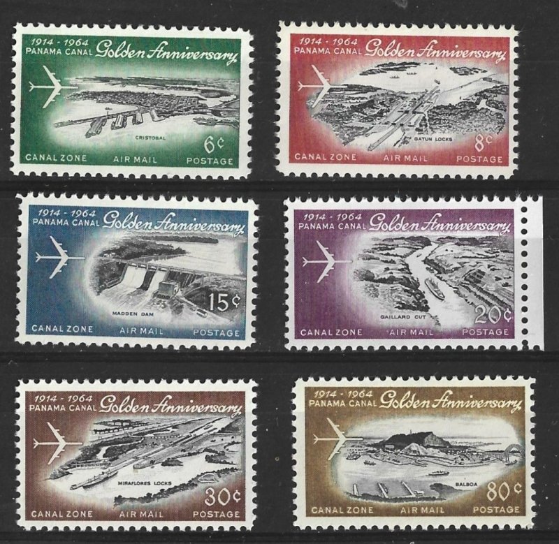 Canal Zone Scott #C36 - C41 Mint  NH Complete Set 50th Anniv 2021 CV $11.55