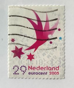 Netherlands 2005 Scott 1211c used - 0.29€,  December stamp,  Stars