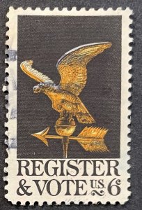 US #1344 Used F/VF 6c Register and Vote 1968 [B59.2.2]