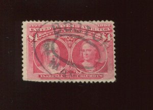 244 Columbian High Value Used Stamp (BX4310) 