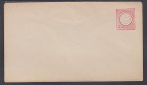 Germany Mi U3IA mint 1872 1gr Envelope, flap embossing 3.5mm above edge