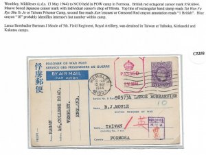 Wembley, GB to British POW at Japanese POW Camp Taiwan, Formosa 1944 (C5358)
