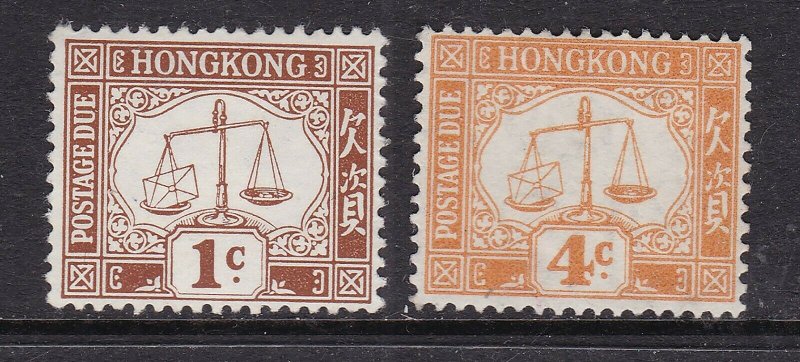  HONG KONG ^^^^BOB    # J1,J7  hinged POSTAGE DUES $$@ sc636hk6.