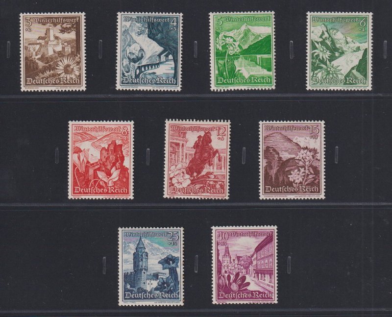 Germany #B123-B131  MNH  1938 scenes and flowers