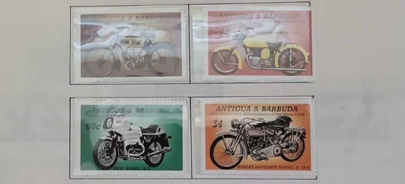 SL) Antigua and Barbuda, 100th anniversary of the invention of motorcycles, seri 