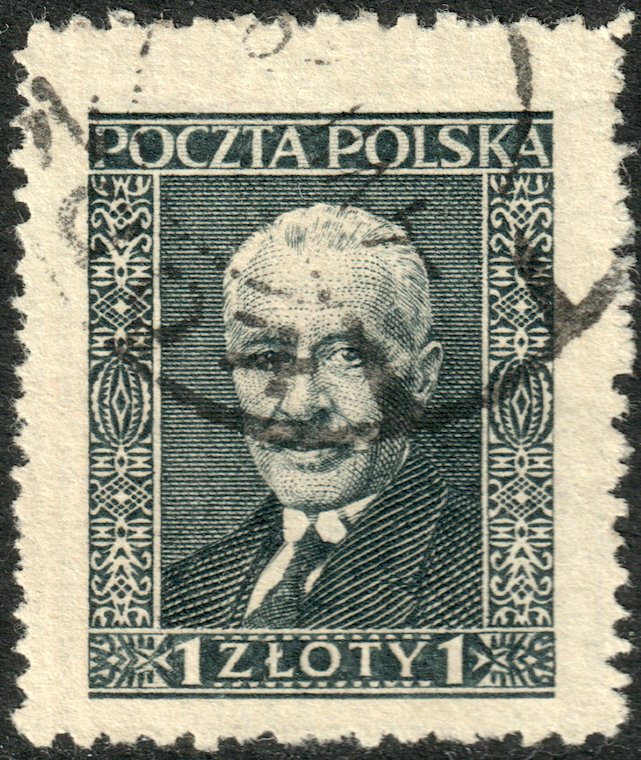 Poland #255a  Used - Pres. Moscicki - laid paper (1928)