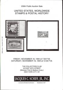 United States, Worldwide Stamps & Postal History, Schiff 235