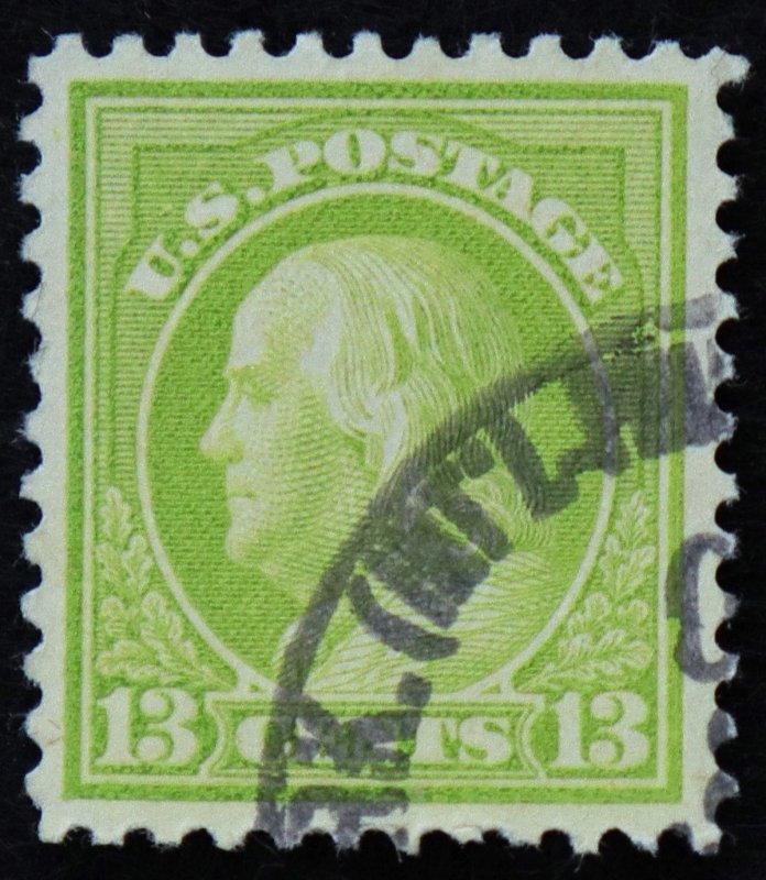 U.S. Used Stamp Scott #513 13c Franklin, Superb. Face-Free CDS Cancel. A Gem!