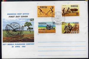 Rhodesia 1968 15th World Ploughing contest set of 4 on Of...