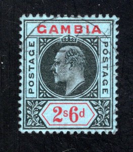 Gambia  SC# 63  VF, Used, King Edward VII, CV $20.00  ....  2280056