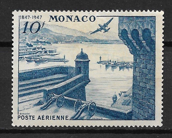 1947 Monaco C19 10f Harbor of Monte Carlo used