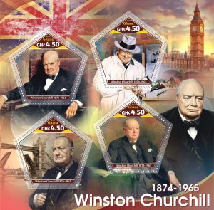 Stamps. Winston Churchill  2021 year 1+1 sheets perforated Ghana