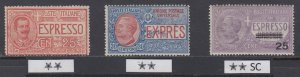 Italy Regno - Investment Collection Vittorio Em. III - cv 2100$ Espressi MNH**