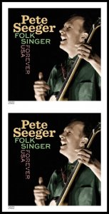 US Pete Seeger NDC Vertical Pair- 2 stamps. 2022. MNH.