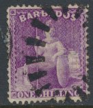 Barbados SG 82 SC# 56a  Used  Violet   perf 14  see scans and details