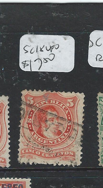 ARGENTINA (P1906B) 5C SC 18  VFU