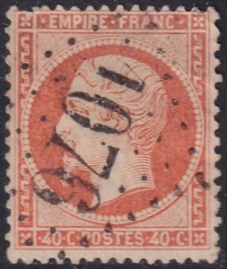 France 1862 Sc 27 used 1076 (St Martin-du-Puits) GC cancel