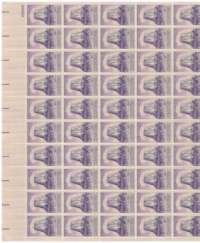 #1084 – 1956 3¢ Devils Tower – MNH OG Sheet