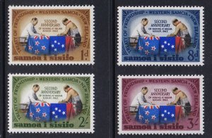Samoa  #237-240  MNH 1964  friendship with new Zealand