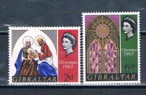 Gibraltar 203-04 Unused set Christmas 1967 (G0710)+