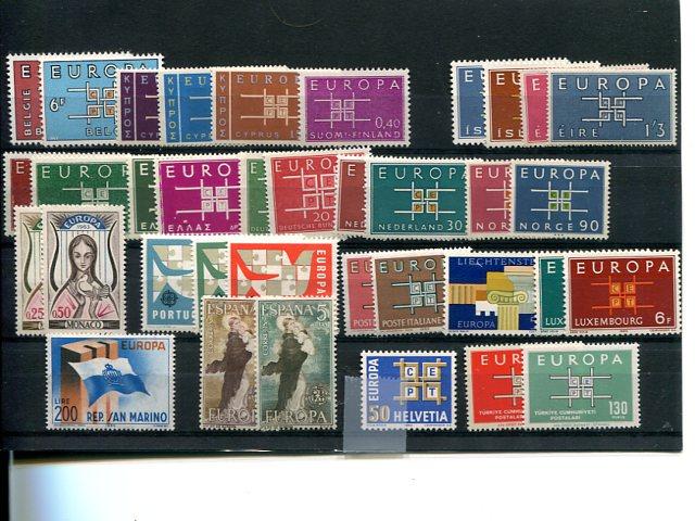 Europa CEPT  1963 complete VF NH  - Lakeshore Philatelicsgood lot