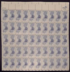 MALACK 1247 5c New Jersey Tercentenary, F-VF NH or b..MORE.. sheet1247